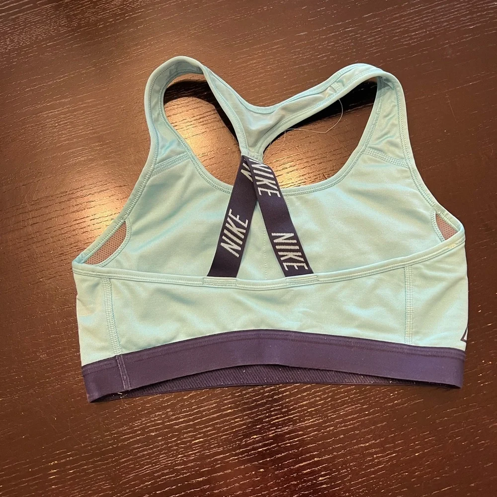 Blue Nike sports bra